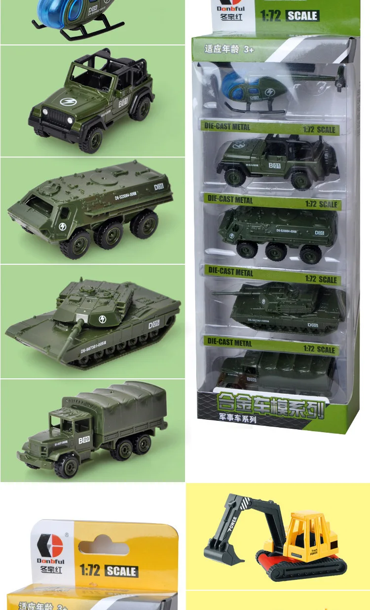 Детский 1:48 Сплав ABS Инерционная модель возврата моделирование Полицейская машина инженерный огонь пять в одном литой день рождения игрушка набор