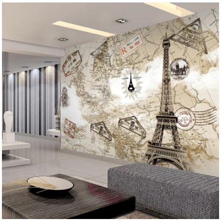 

Tv background wall mural 3D wallpaper fashion Paris tower 3d wallpapers for walls tv background living room bedroom