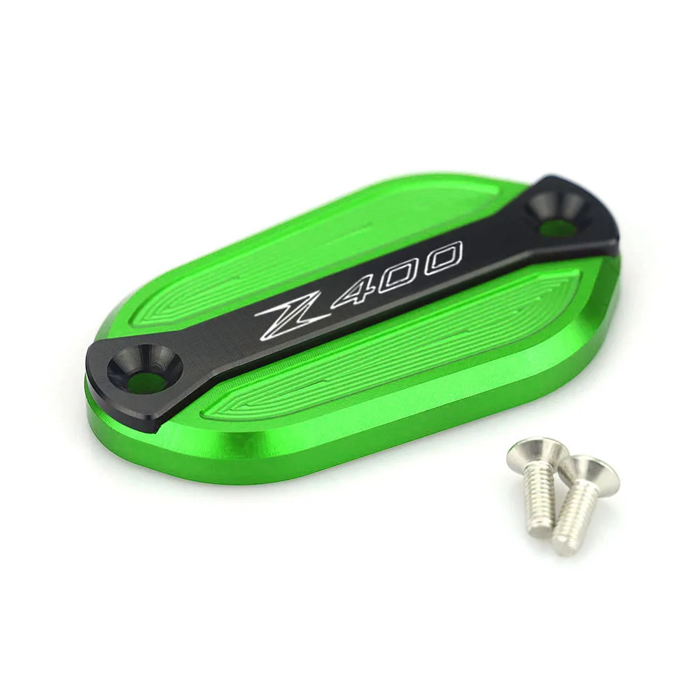 Z400 Green Мотоцикл CNC алюминиевый передний тормоз резервуар жидкость крышка бака Крышка для KAWASAKI NINJA 400 Z400 модифицированные аксессуары - Цвет: Z400 Green
