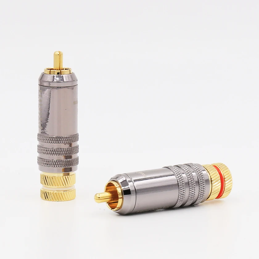 WBT Hi-End 24K позолоченный штекер RCA прочный разъем винты пайка Блокировка Аудио Видео