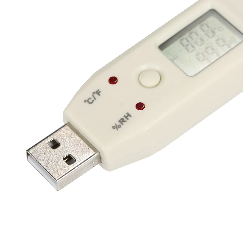 

Mini Digital USB Temperature Humidity Auto Recorder Precision LCD Humidity Temperature Data Logger -30~+80 Celsius Limit Alarm