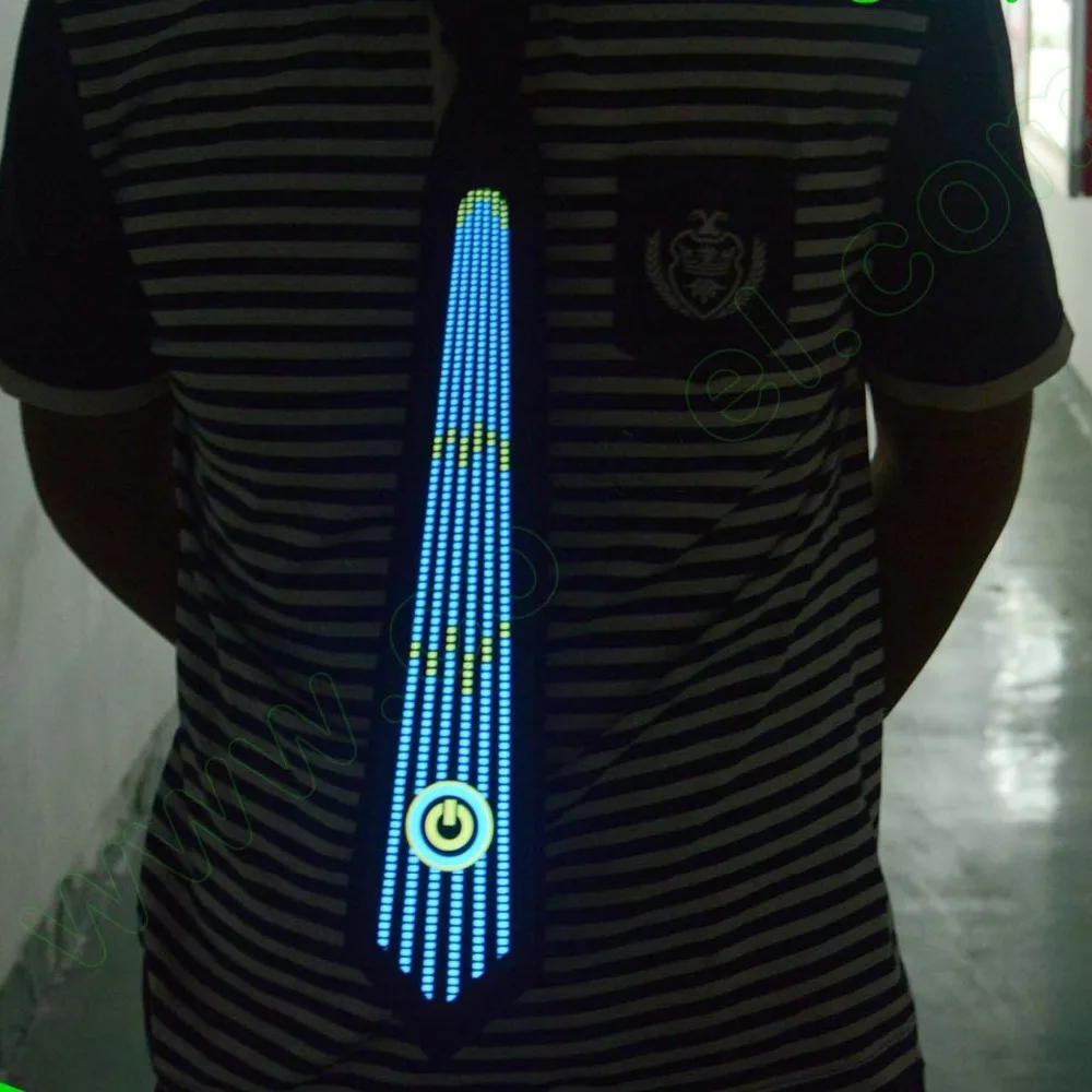 

Minch EL Tie Sound Activated LED Tie Flashing Necktie Glowing Dance Carnival Party Voice Control Glow Props