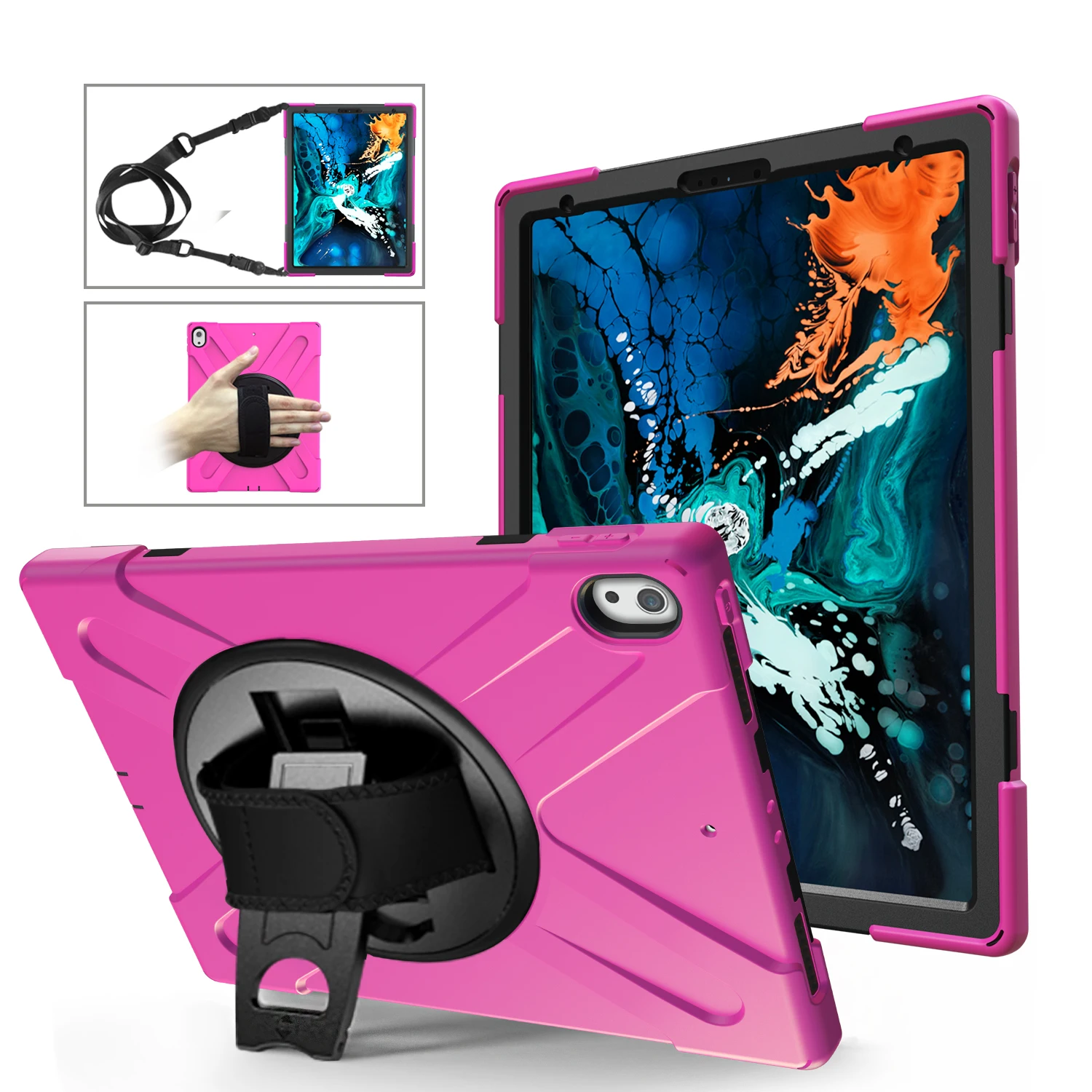 Conlez для iPad Pro 12,9 дюйма чехол противоударный защитный чехол с подставкой ручной плечевой ремень сверхмощная защита для iPad Pro