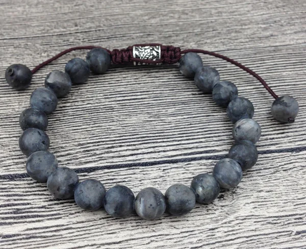 YA2464 лабрадорит лавовый камень бусины подвески лечебный браслет шнур узел