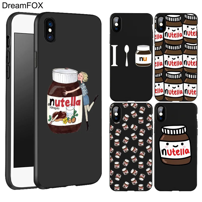 DREAMFOX L070 Nutella Черный Мягкий ТПУ силиконовый чехол для Apple iPhone 11 Pro XR XS Max X 8 7 6 6S Plus 5 5S 5G
