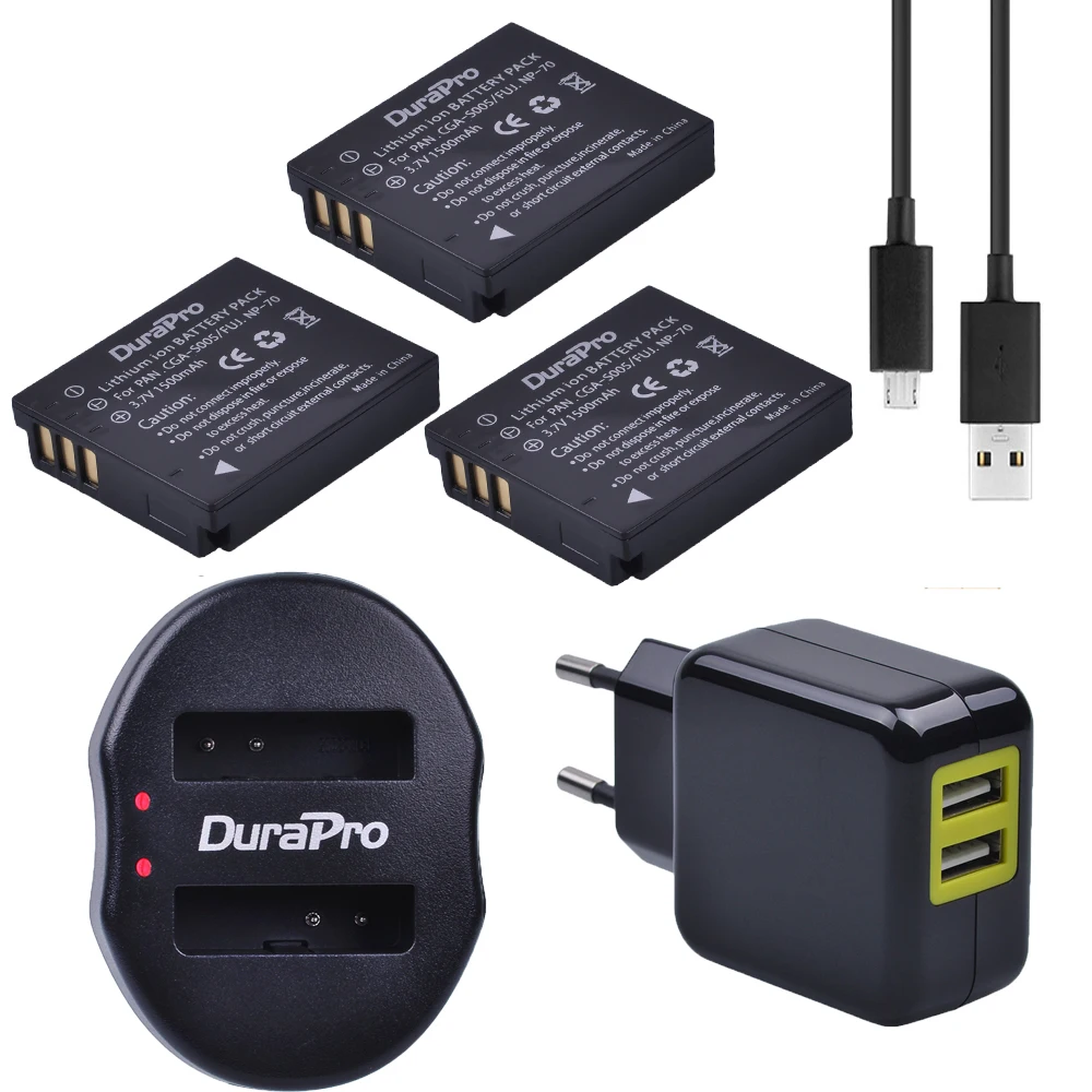

3 шт. CGA-S005 CGA S005 батарея + USB двойное зарядное устройство для Panasonic DMW-BCC12 DMC-FX8 FX9 FX10 FX12 FX50 FX150 LX1 для FUJI NP-70