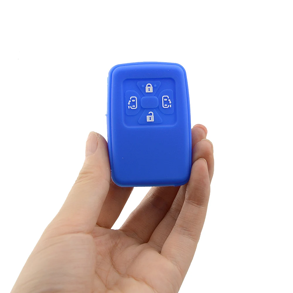 4 кнопки мягкий силиконовый резиновый чехол для автомобильного ключа протектор