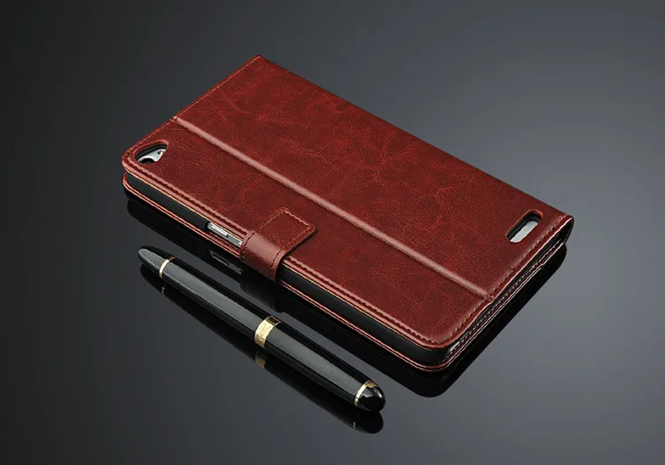 Для Fundas huawei MediaPad X2 держатель для карт чехол для huawei MediaPad X2 из искусственной кожи чехол-книжка откидная защитная оболочка - Цвет: Коричневый