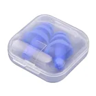 Спиральные удобные силиконовые беруши, затычки для ушей против шума и храпа, удобный аксессуар для сна с шумоподавлением, 1 пара
