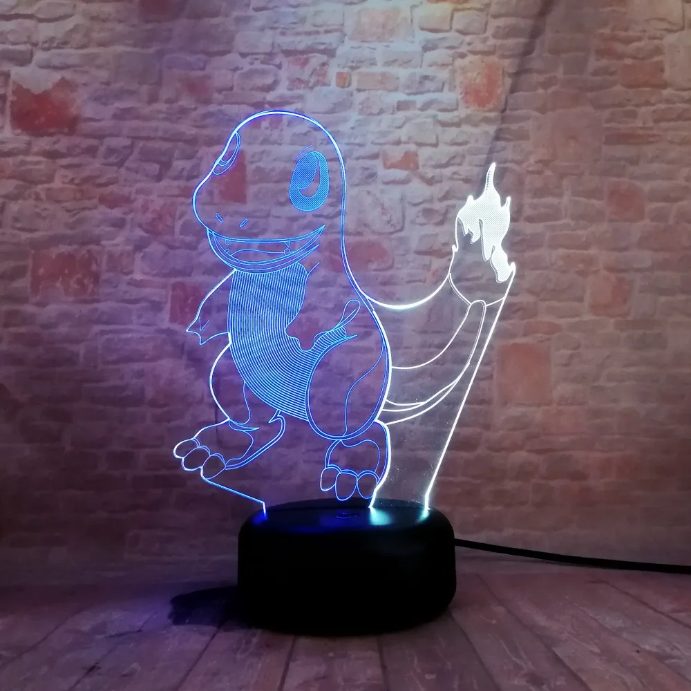 Горячая Распродажа японские Мультяшные Покемоны Go игры 3D USB Светодиодная лампа с