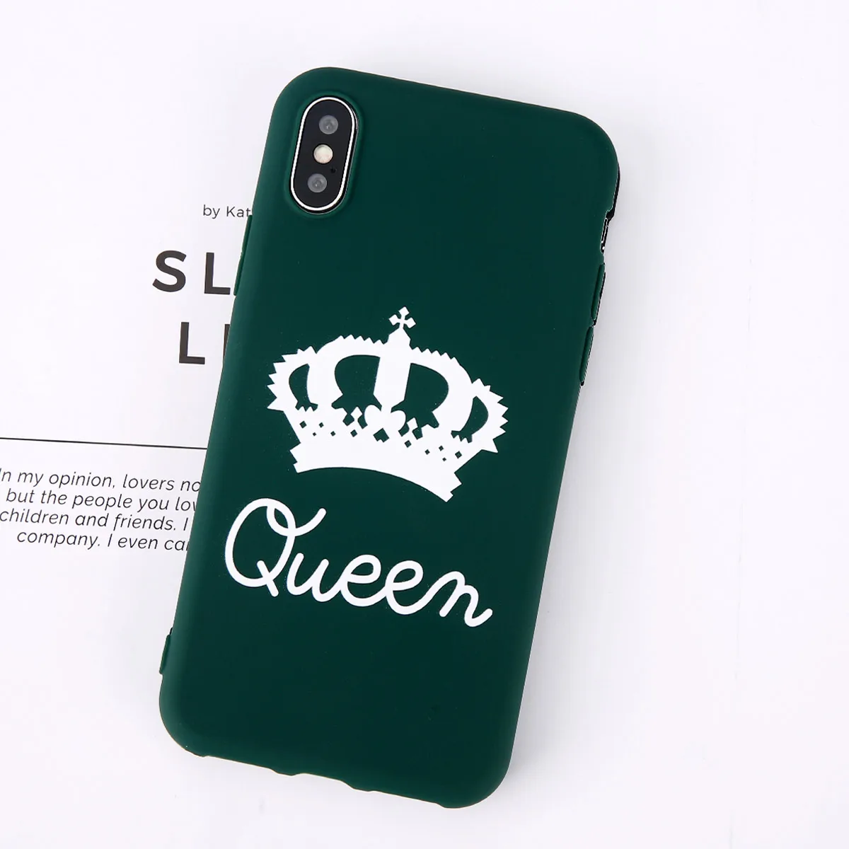 Green Queen Moskado King queen чехол для телефона для iphone 7 6 6s 8plus X XS Max XR пары шикарные модные симпатичные, из мягкого ТПУ чехол для iphone 11 5S SE - Цвет: Green Queen
