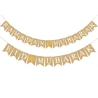 ИД Мубарак баннер 2022 мусульманский Раман Мубарак украшения льняной подвесной флаг с веревками мусульманский Декор для дома товары для вечеринок