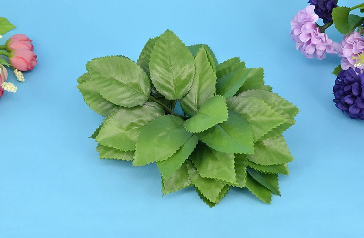 Искусственные зеленые листья розы скрапбукинг ремесленный экран материал для