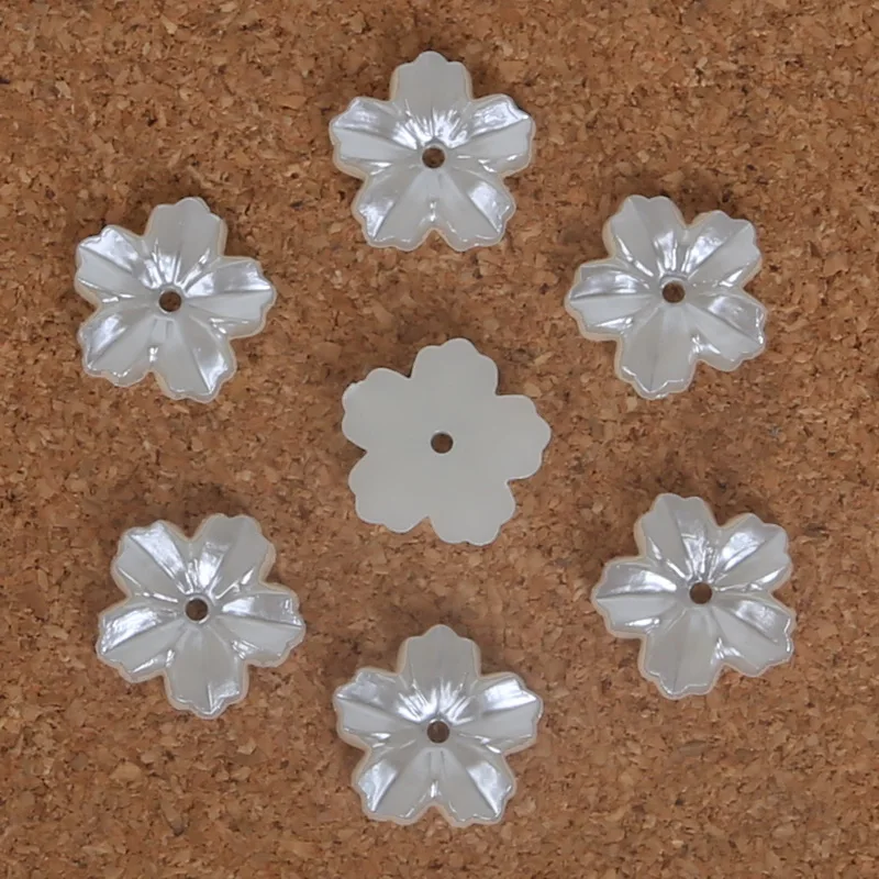 Заводская цена имитация пластика ABS Жемчуг Свободные Распорки цветок бусины