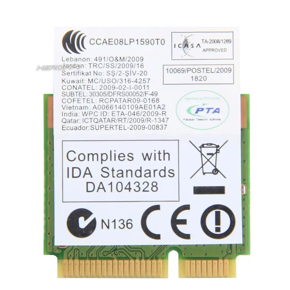 Карта для lenovo Y560 Y550 U460 Z460 G455 G455A G460 Atheros AR5B95H AR9285 802.11b/g/n полумини PCI-E карта |