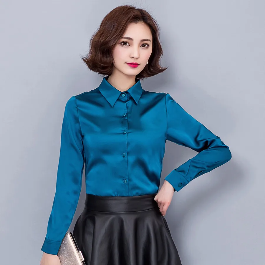 Базовая Корейская женская блузка с длинным рукавом Новинка осени 2018|blusas femininas|blouse