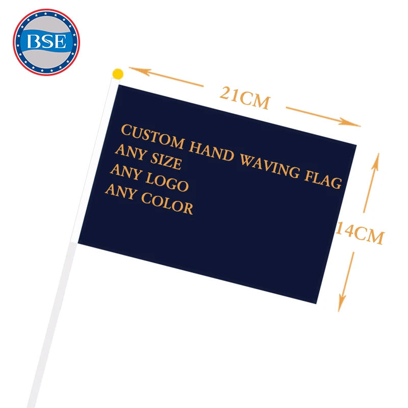 Пользовательские развевающийся флаг с полюса 14 см х 21 50 шт./лот|hand waving flags|custom hand