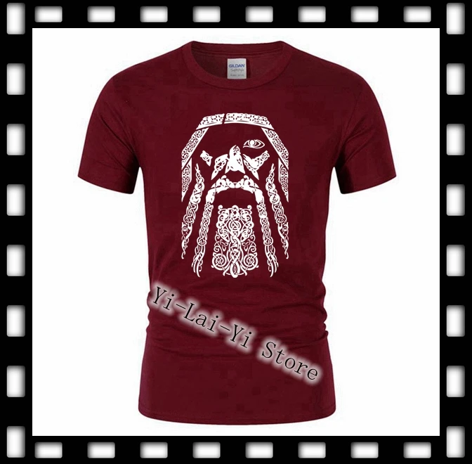Мужская футболка Valhalla Odin Vikings топы с короткими рукавами для мальчиков круглым