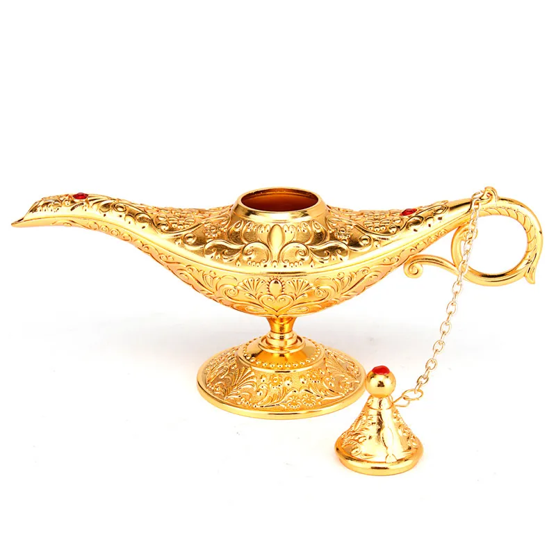 Элегантная винтажная металлическая резная лампа Aladdin подсветильник для желаний