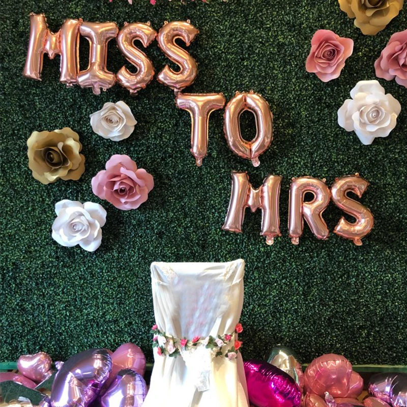 Chicinlife 9 шт 16 дюймов Miss to Mrs шары из фольги в виде букв девичник свадебный душ
