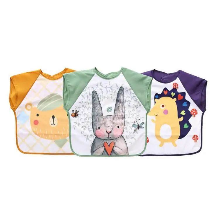 Летние Мультяшные детские нагрудники фартук с регулируемым отрывом одежда для