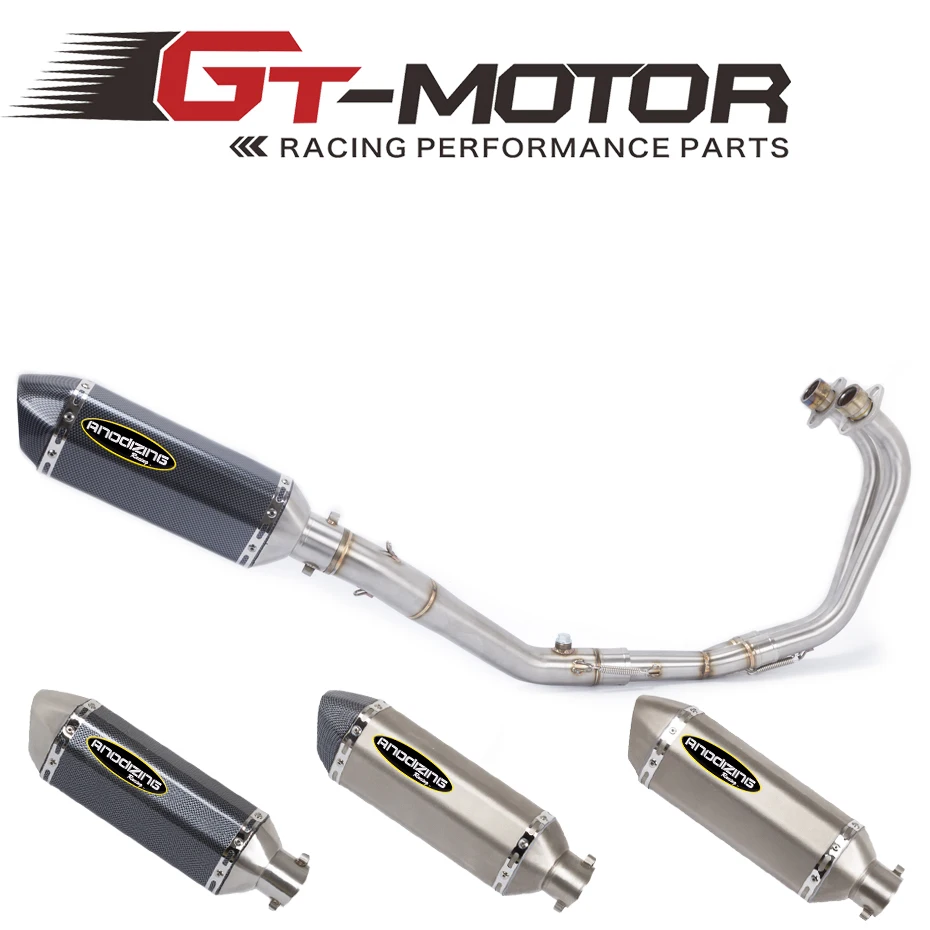 GT мотор-полный выхлопных газов Системы с выхлопной трубы для YAMAHA YZF R3 R25 MT03- ссылка трубы средней трубы