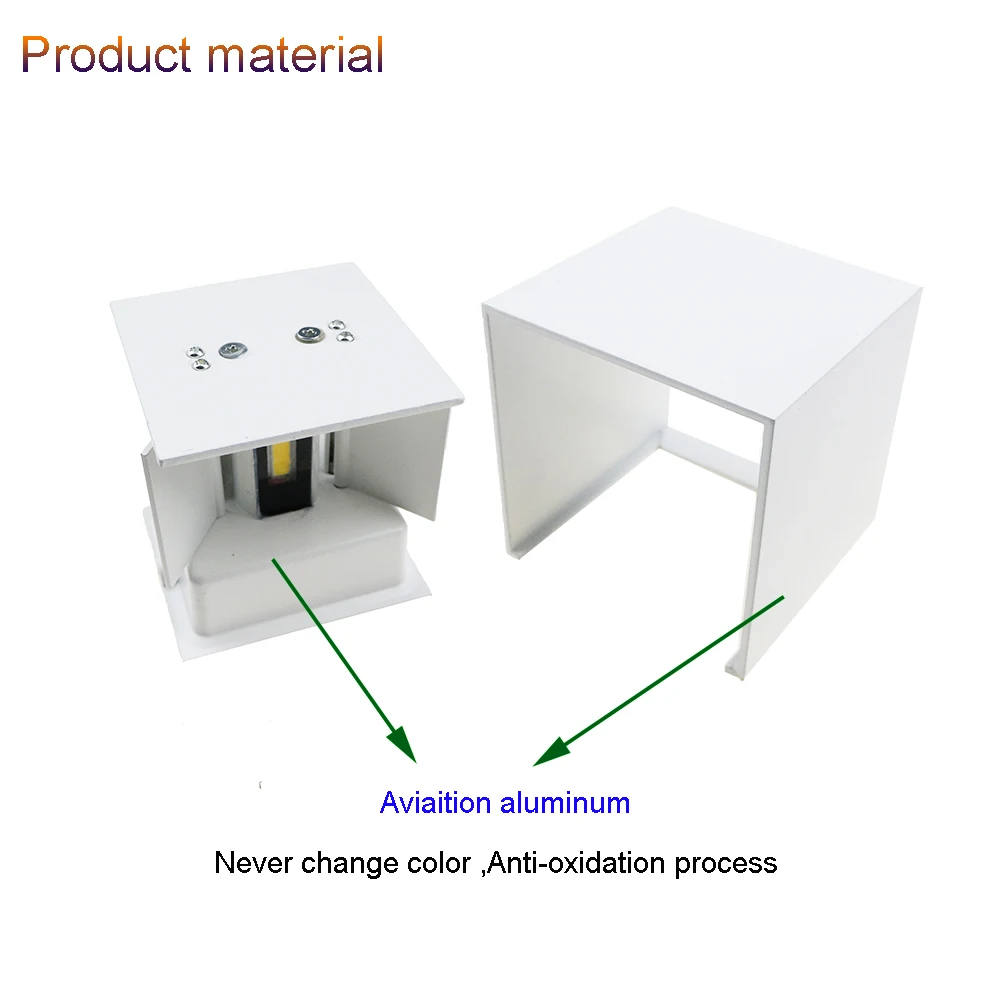 Kopen Blaker Wandlamp Verlichting Moderne Korte Kubus + Verstelbare Plaat 110 V 220 V 7 W LED COB Chip Waterdicht Aluminium Tuin Hotel Hal JL