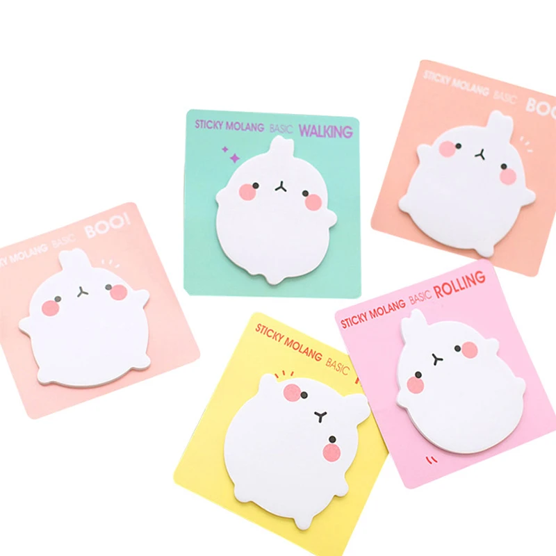 4 шт. милые наклейки Kawaii Rabbit Sticky Notes Label Memo Pad корейский планировщик бумажные