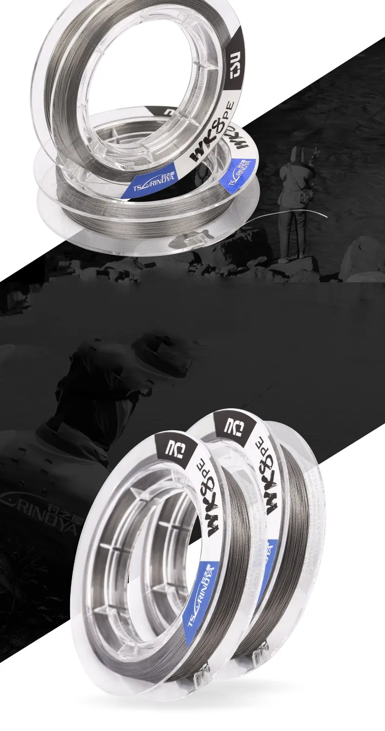 TSURINOYA 150 м 0,8#-2,5# Размер 16LB-45LB 8 нитей плетеный провод плавающая линия низкая Растяжка Pech подводная рыбалка Vissen