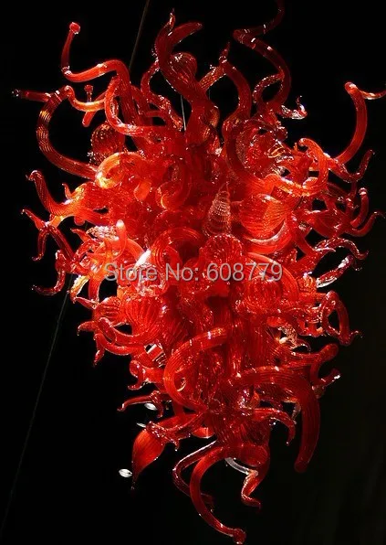 

Free Shipping Hot Sale Modern Red Glass Chandelier