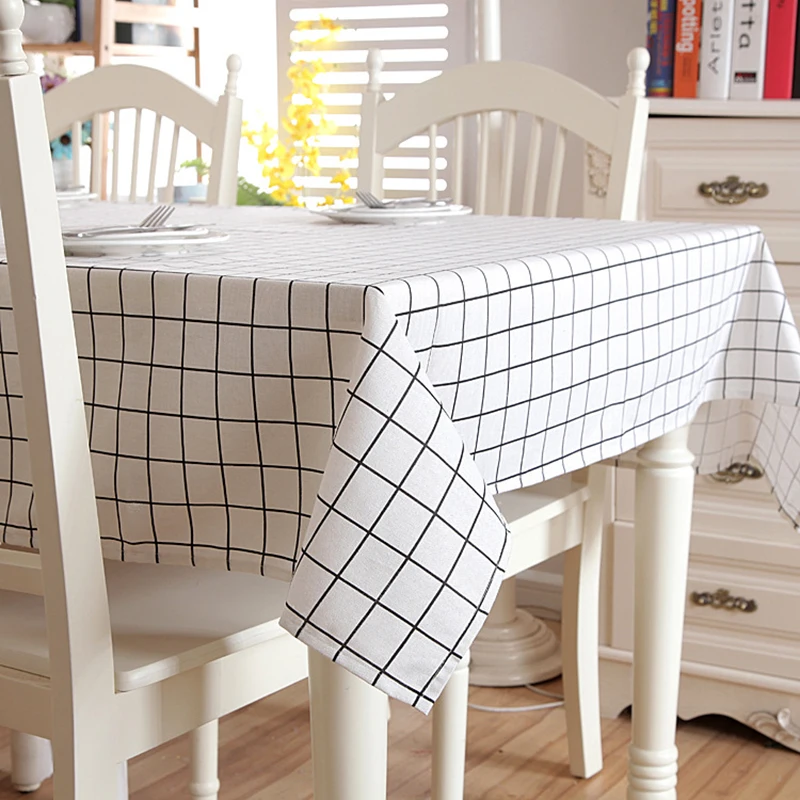 Скатерть прямоугольная/квадратная из хлопка и льна в европейском стиле | Дом сад