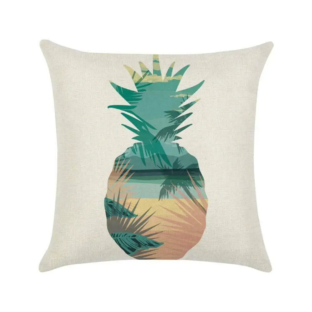 Tropical Plant Green Leaf Rainforest Summer Theme Pillow Case Sofa Cushion Cover | Дом и сад
