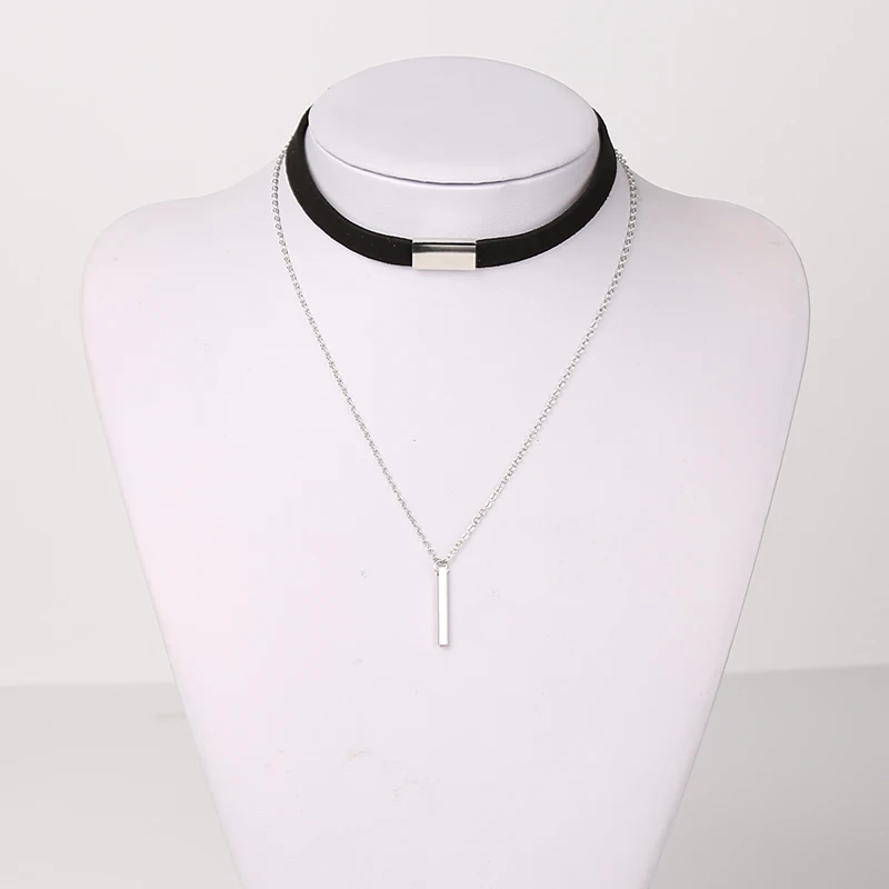 Новая мода индивидуальное бархатное ожерелье Корейская Кожаная двойная