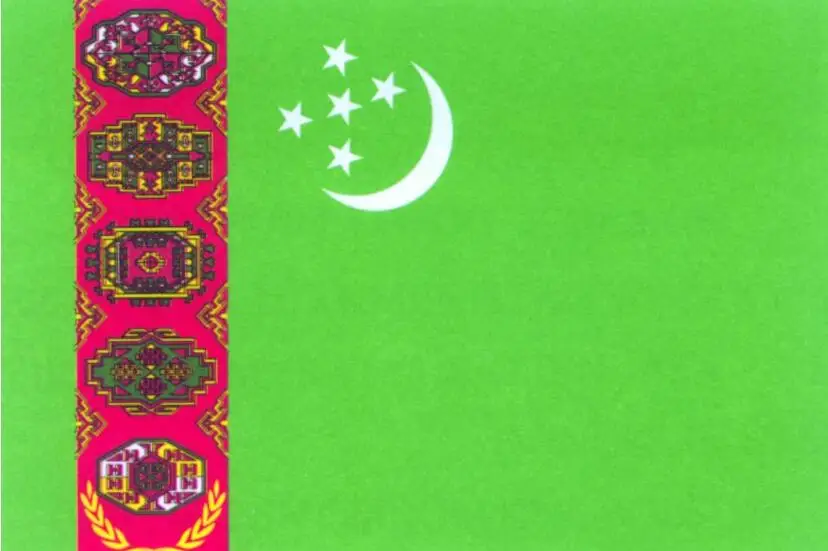 

free shipping Turkmenistan Flag 150x90cm custom flag banner at all size national flags