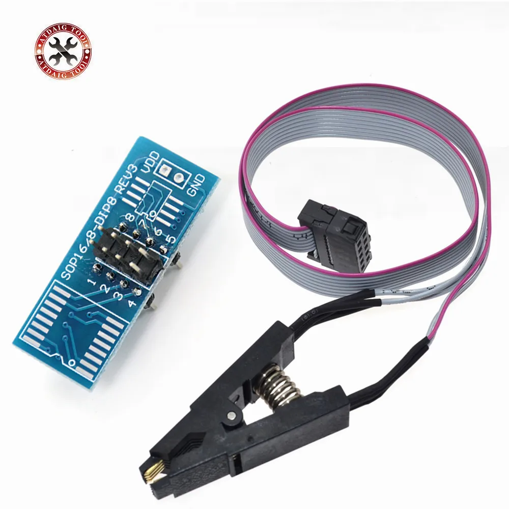 2021 Hot Selling SOIC8 SOP8 Flash Chip IC Test Clips Socket Adpter BIOS/24/25/93 Programmer Free Shipping |