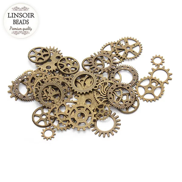 Оптовая продажа смешанные винтажные брелоки в стиле стимпанк 30 шт. подвеска для