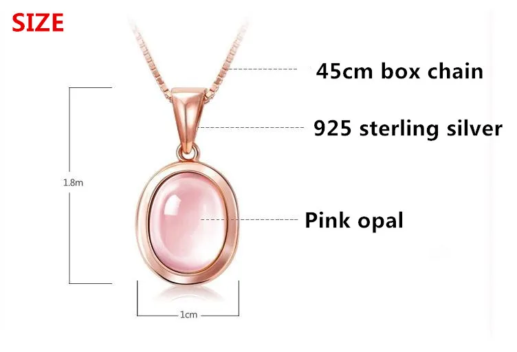 Новое поступление Мода розовое золото опалы камень стерлингового серебра 925
