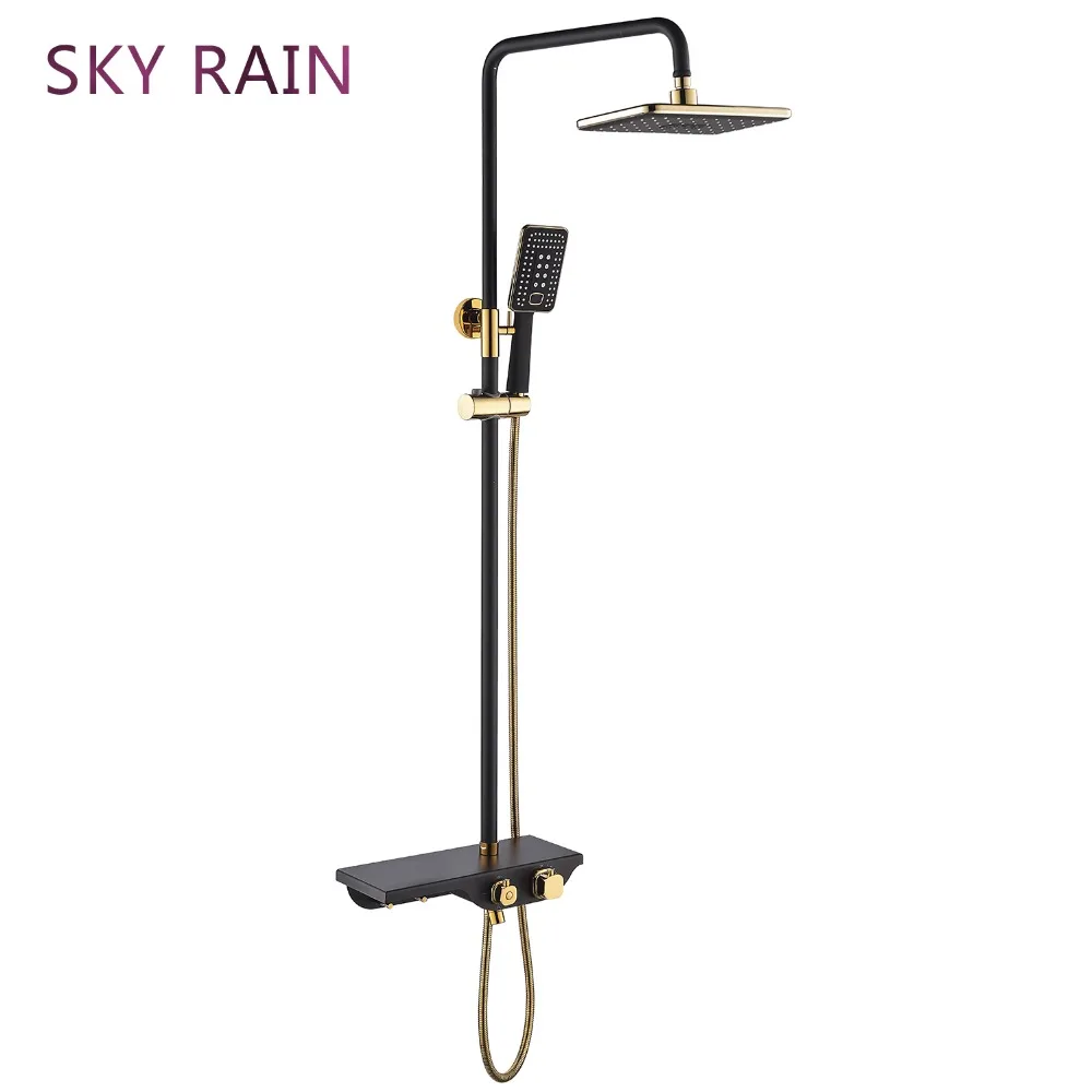 SKY RAIN античный ABS пластик 304 SUS термостатическая Золотая душевая лейка