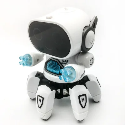 Танцующая фигурка робота, игрушка, электронный интеллектуальный ходячий робот, игрушка для мальчиков, детский подарок на день рождения - Цвет: Белый