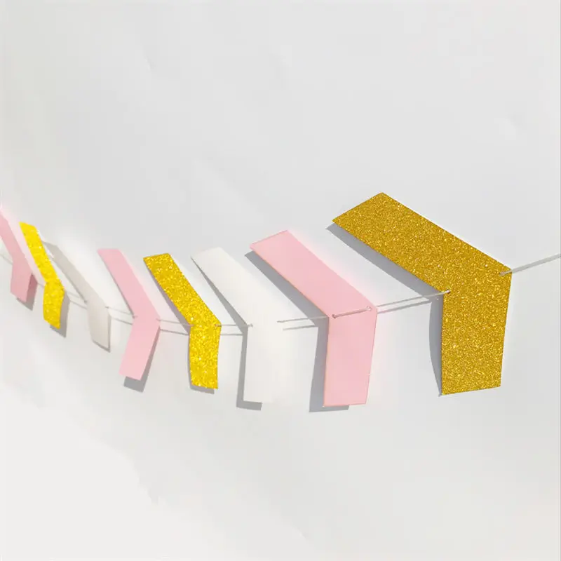 9 шт. День Святого Валентина Геометрическая стрелка ПРИШИТАЯ бумага Гарланд