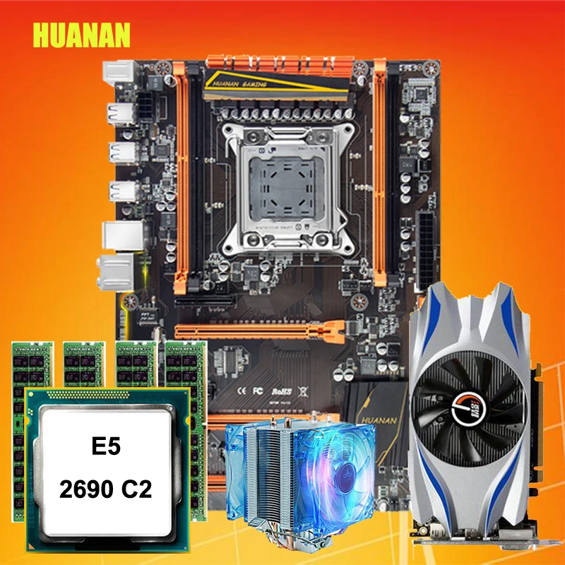 Материнская плата HUANANZHI Deluxe X79 со слотом M.2 SSD Wi Fi портом ЦП Xeon E5 2690 с кулером 4*4 Гб