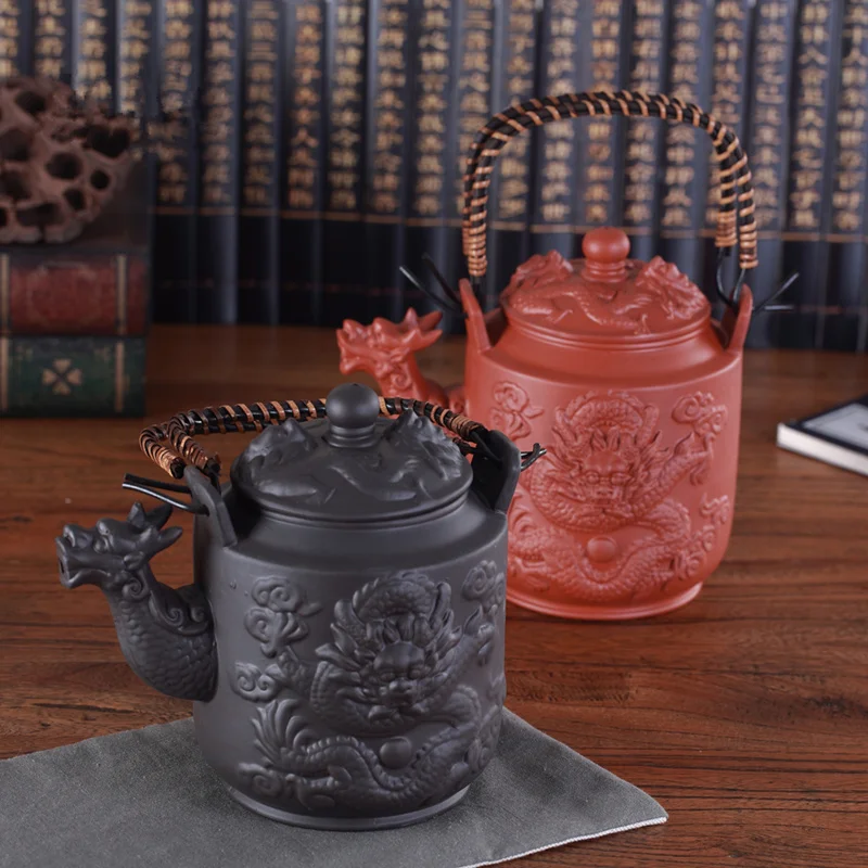 

780ml Dragon Teapots Purple Clay Tea Pot Zisha Kettle Chinese Kung Fu Drinkware Large Capacity Tea Kettle Ceramic Teaset