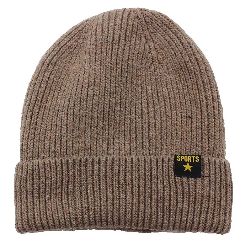 LOVINGSHA Faux Fur Knitted Hat Men Beanies Knit Skullies Bonnet Hats For Men Women Beanie Men's Warm Baggy Winter Hat Caps HT044