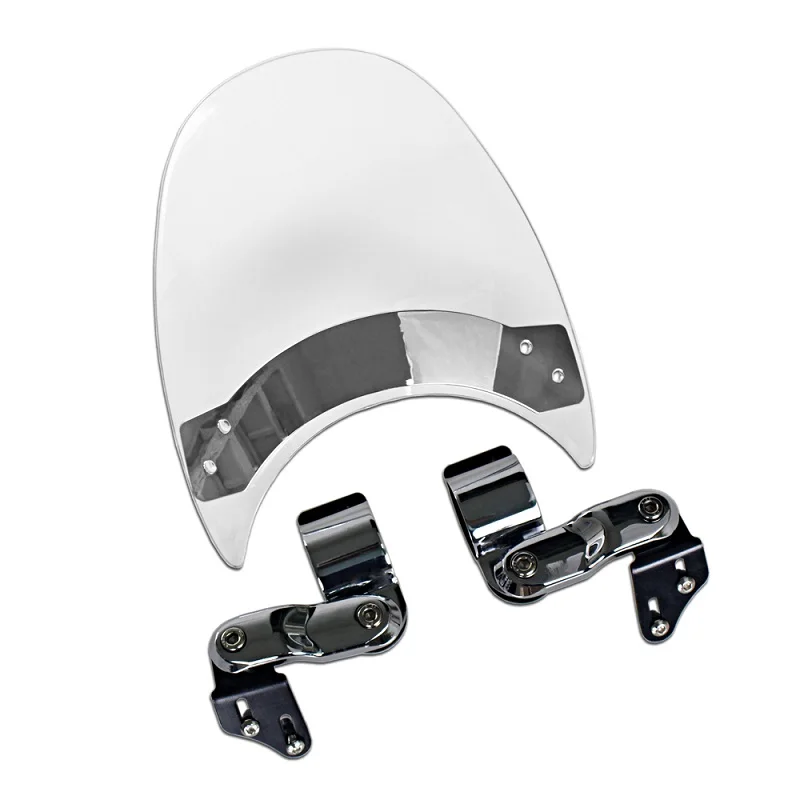 Clear Лобовое стекло мотоцикла ветровое стекло для Honda Shadow Kawasaki Vulcan Yamaha Suzuki Intruder Parabrisas Moto Acessorios para Bike - Цвет: Clear