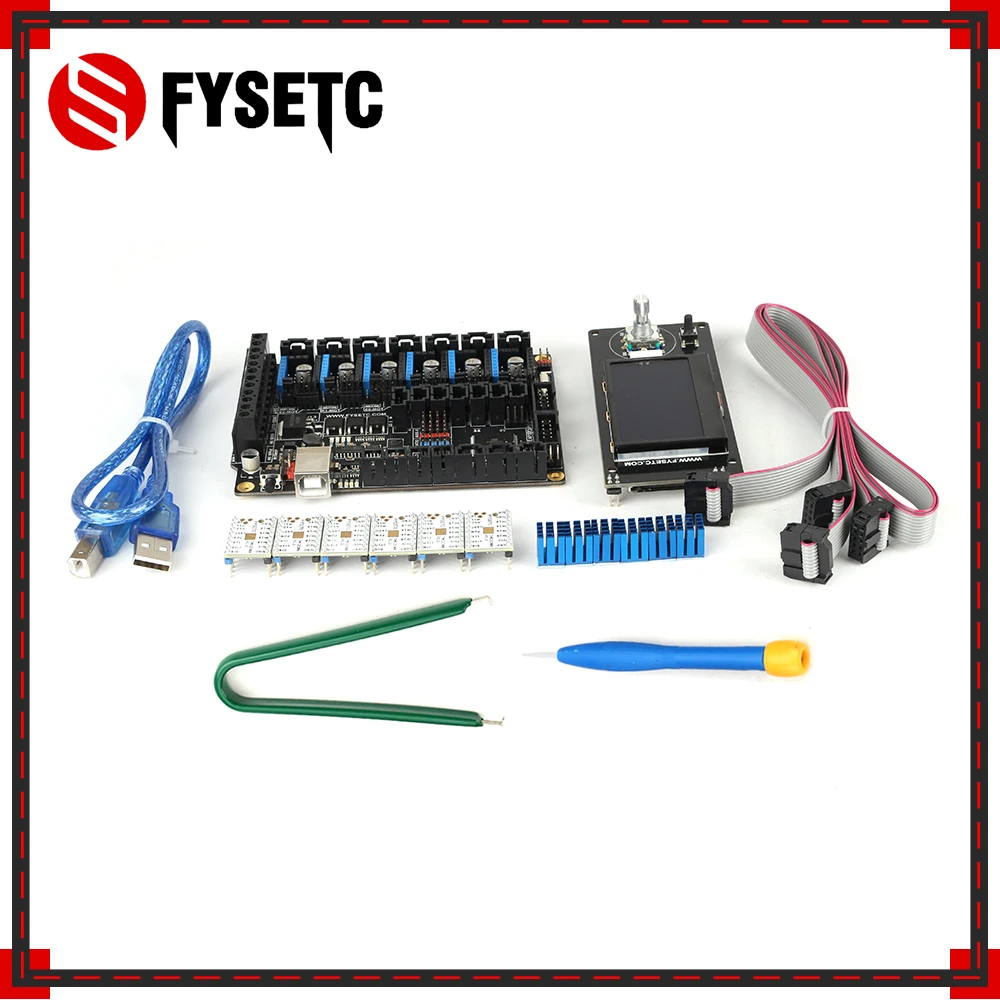Материнская плата все в одном FYSETC F6 V1.3 + мини ЖК дисплей 12864 6 шт. TMC2208 V1.2 Драйвер