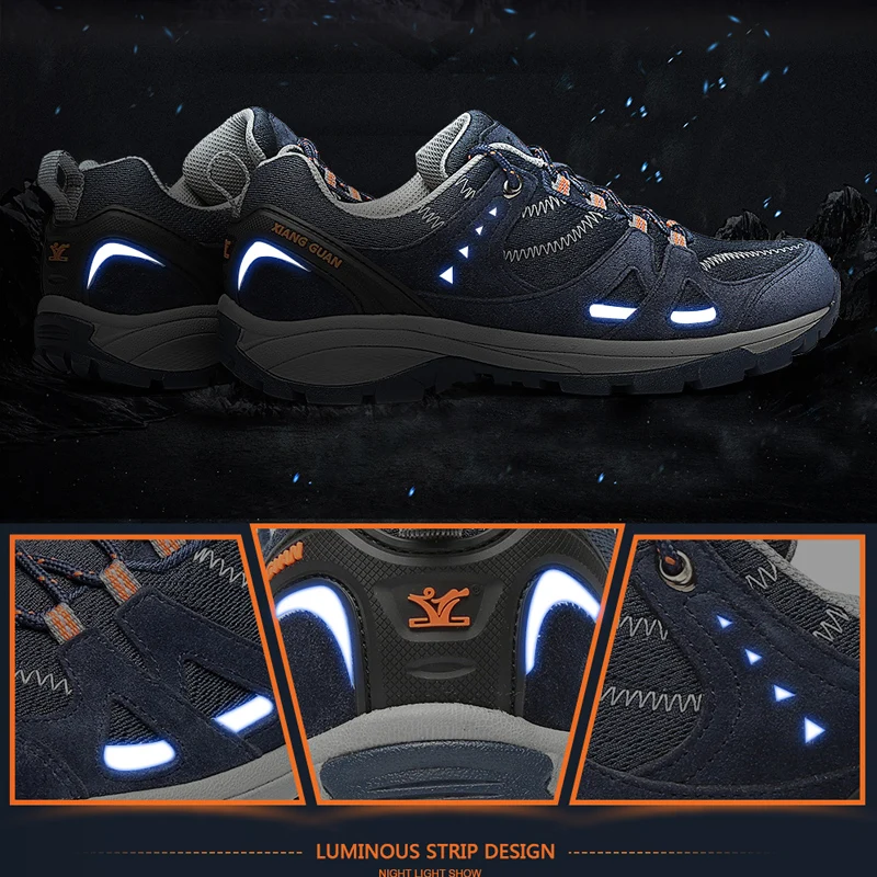 

Xiang Guan Outdoor men's lightweight hiking Shoes wear-resistant anti-skid Breathable Sneakers Sports camping climbing Athletic