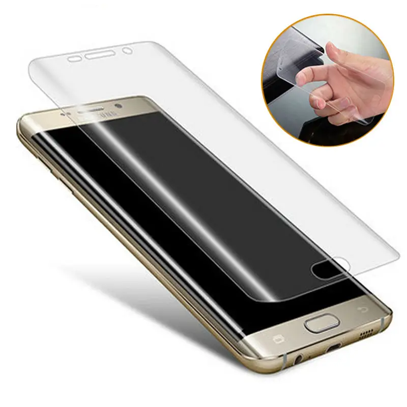 Полное покрытие для Samsung Galaxy S7 S6 Edge Plus Прозрачная Тонкая Защитная пленка из ТПУ