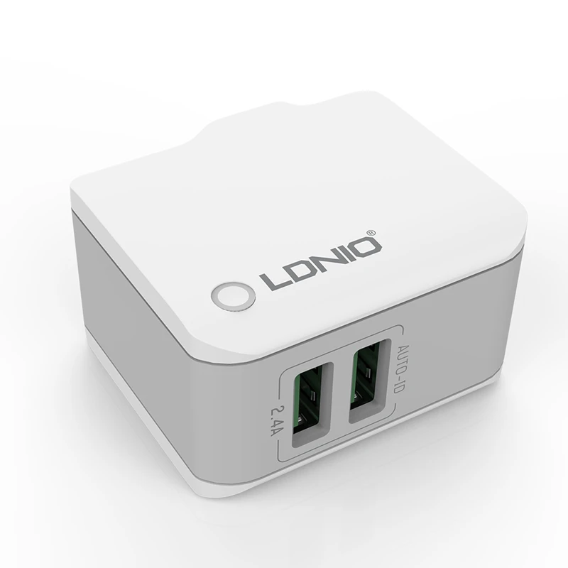 LDNIO A2203 2.4A 12W выход белый цвет дома/путешествия зарядное устройство продается с
