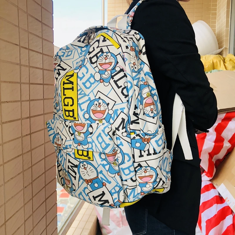 IVYYE Doraemon серия Модные холщовые Рюкзаки Мультфильм школьный рюкзак повседневные студенческие сумки дорожный ранец унисекс Новинка