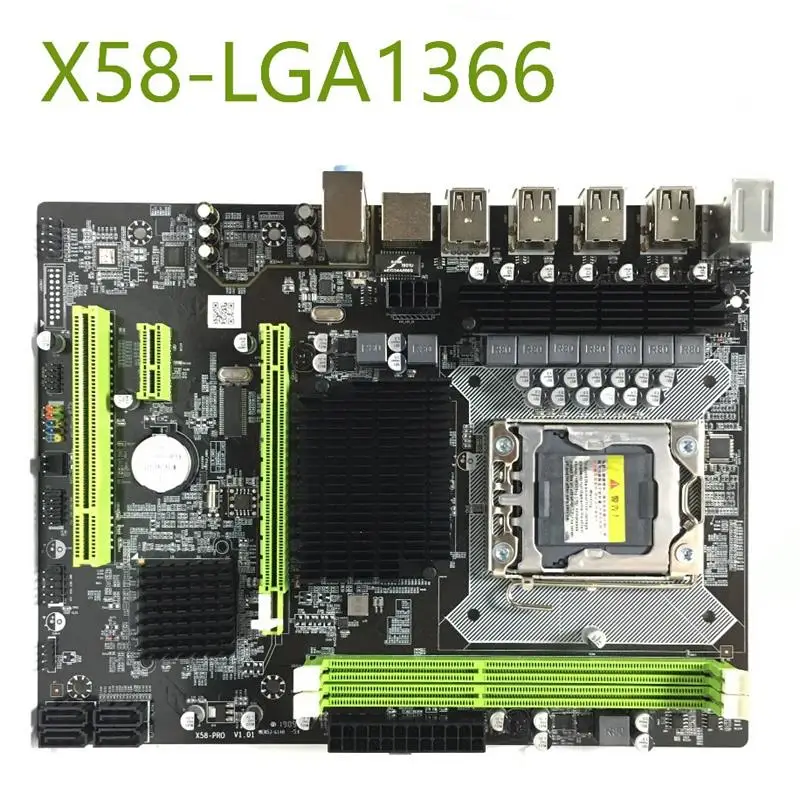 HOT-X58 материнская плата Lga 1366 Ddr3 Ecc/Reg поддержка памяти для сервера Xeon X5550 X5675 X5680 X5690 E5520 E5540